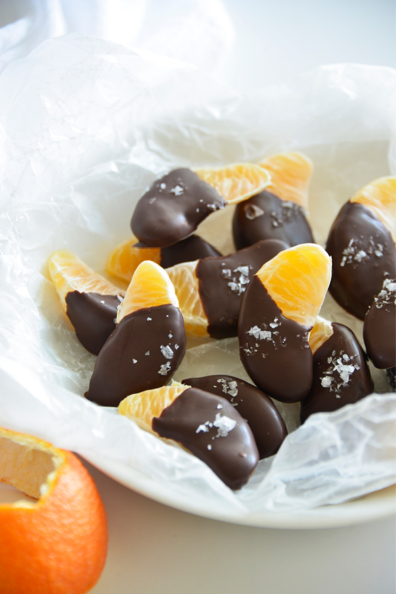 oranges dipped in chocolate