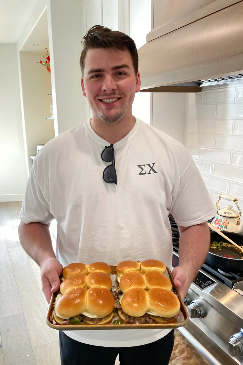 sliders ready for the oven