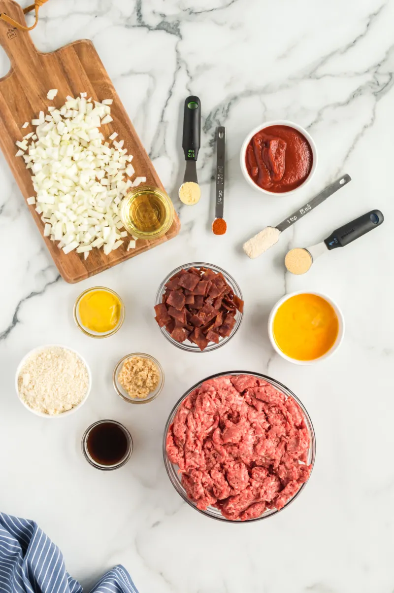 ingredients displayed for meatloaf