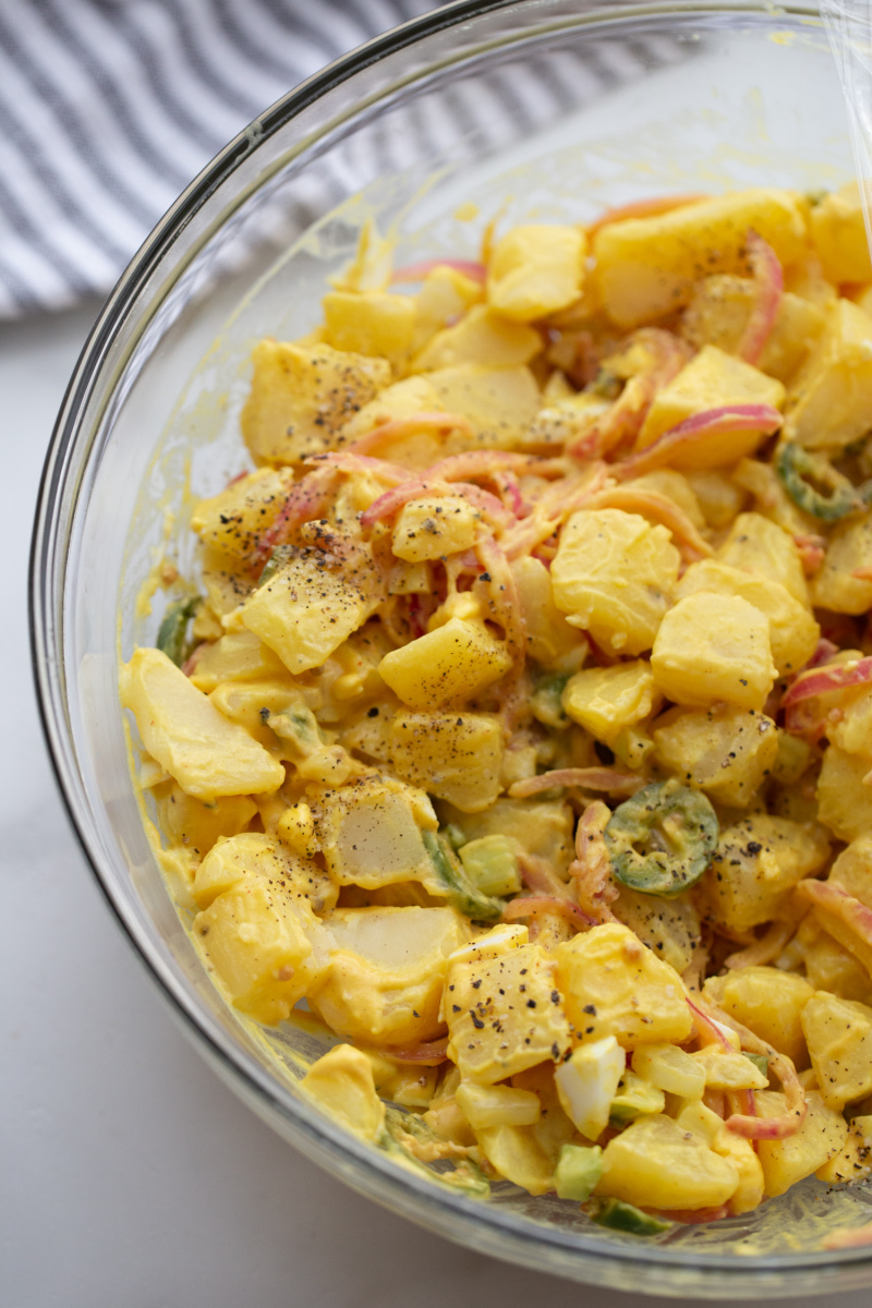 bowl of texas potato salad