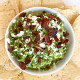 bacon and cotija cheese guacamole