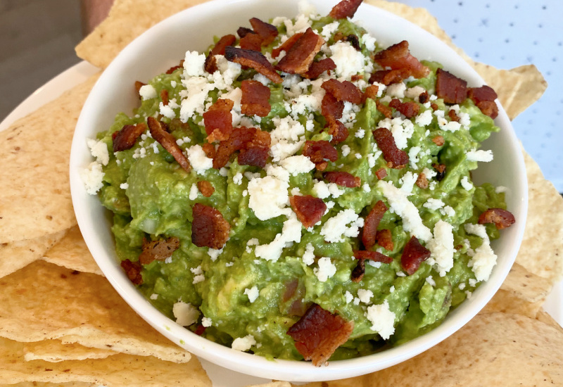 Bacon and Cotija Cheese Guacamole Recipe Boy
