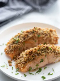 honey dijon and pecan baked salmon