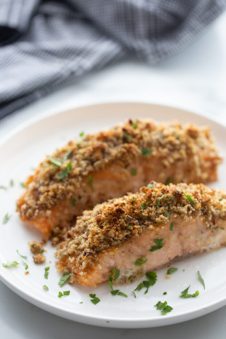 Honey Dijon and Pecan Baked Salmon Recipe Boy