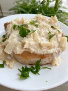 Pork Chops with Creamy Cinnamon Apple Sauce