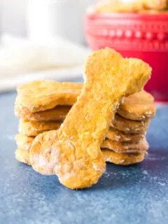 sweet potato dog biscuits displayed