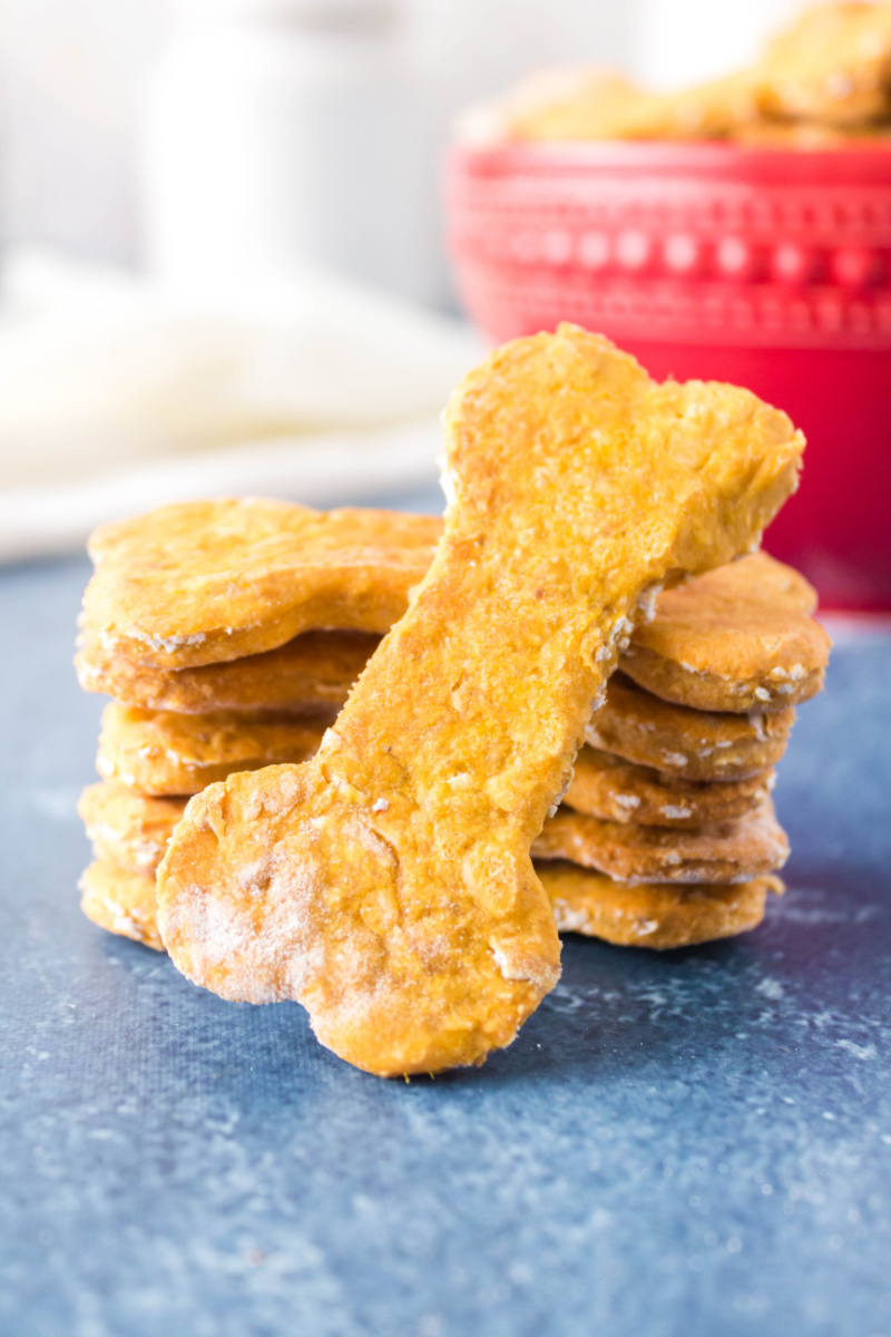 sweet potato dog biscuits displayed