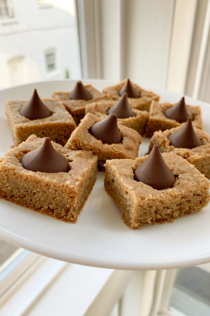 Peanut Butter Blossom Bars Recipe Boy