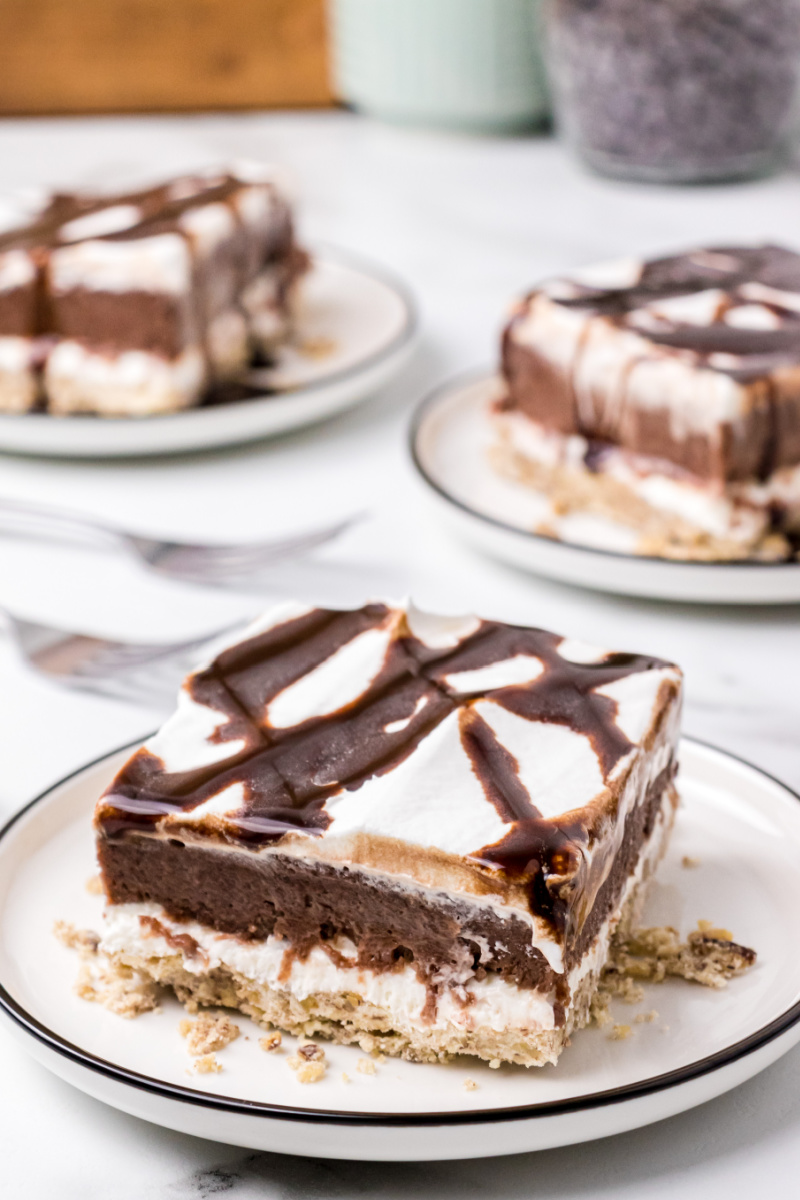 slice of chocolate delight on a plate