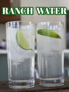 two glasses of ranch water