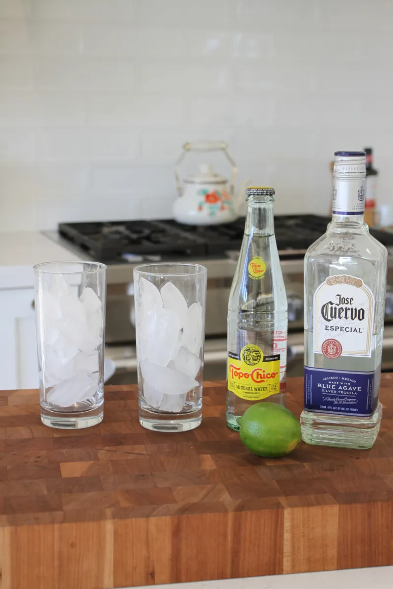 ingredients displayed for making ranch water