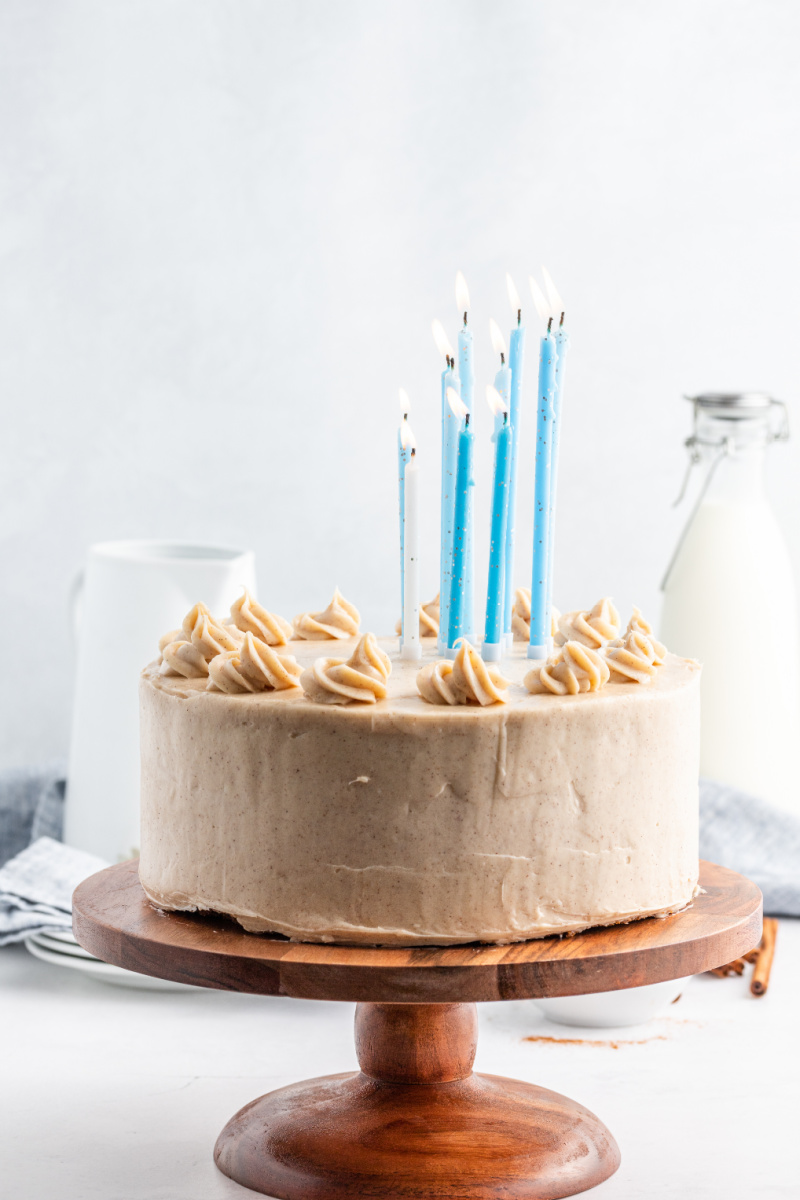 cake with birthday candles on top