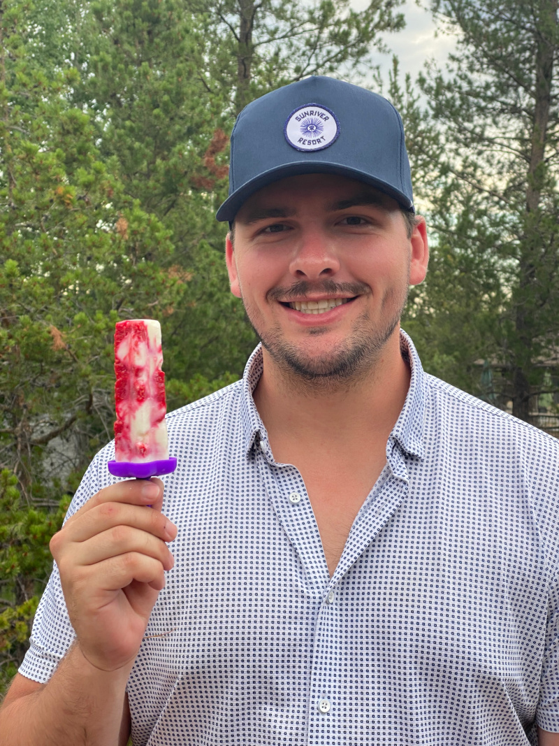 recipeboy holding a popsicle