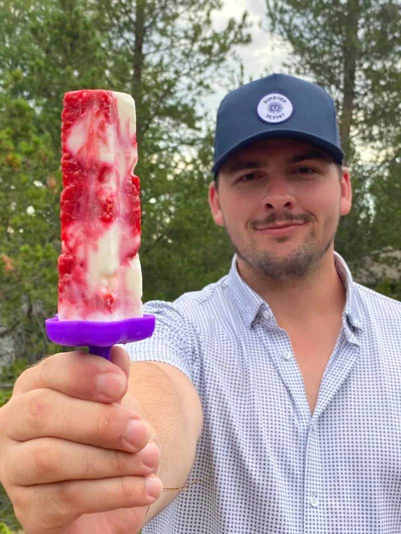 recipeboy holding a popsicle