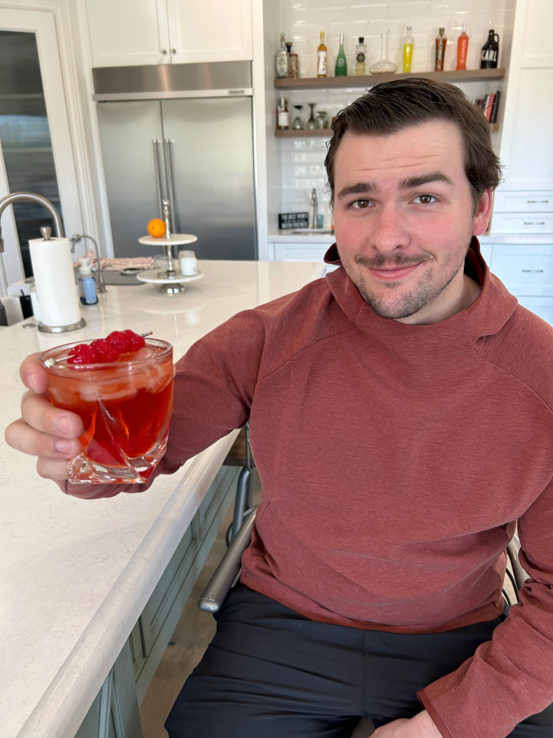 recipeboy holding a cocktail