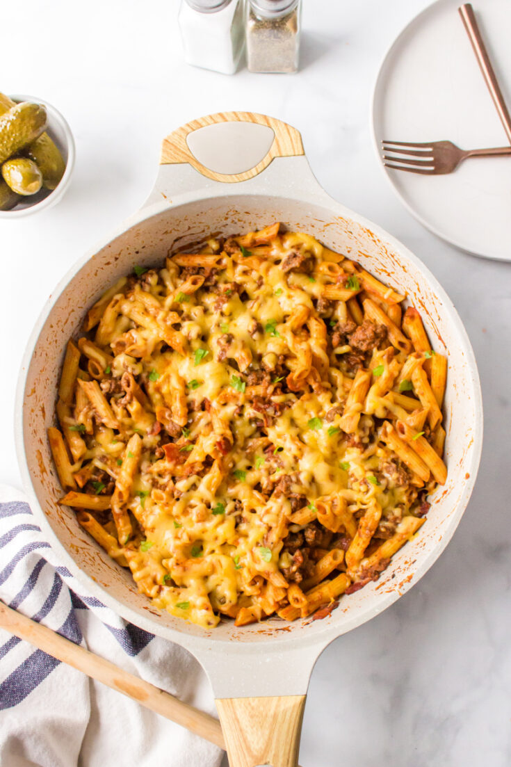 Bacon Cheeseburger Pasta - Recipe Boy