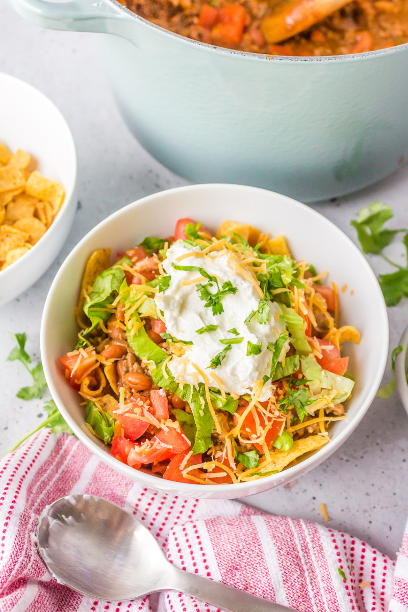 frito pie served in a bowl