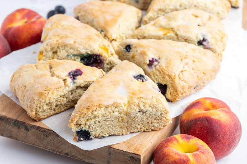 Blueberry Peach Scones