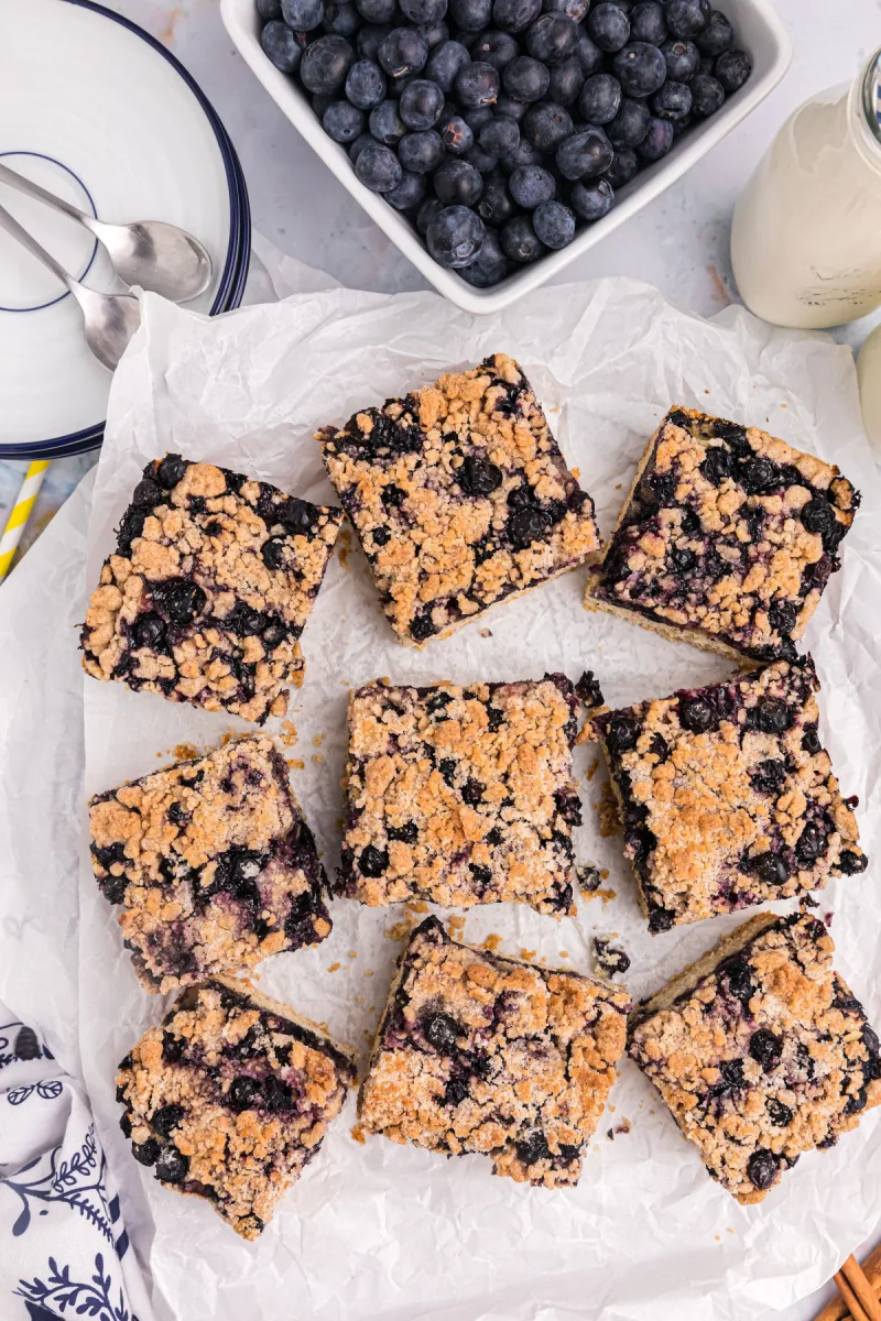 blueberry buckle sliced up