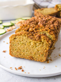 loaf of cinnamon toast crunch zucchini bread