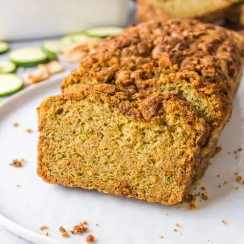 loaf of cinnamon toast crunch zucchini bread