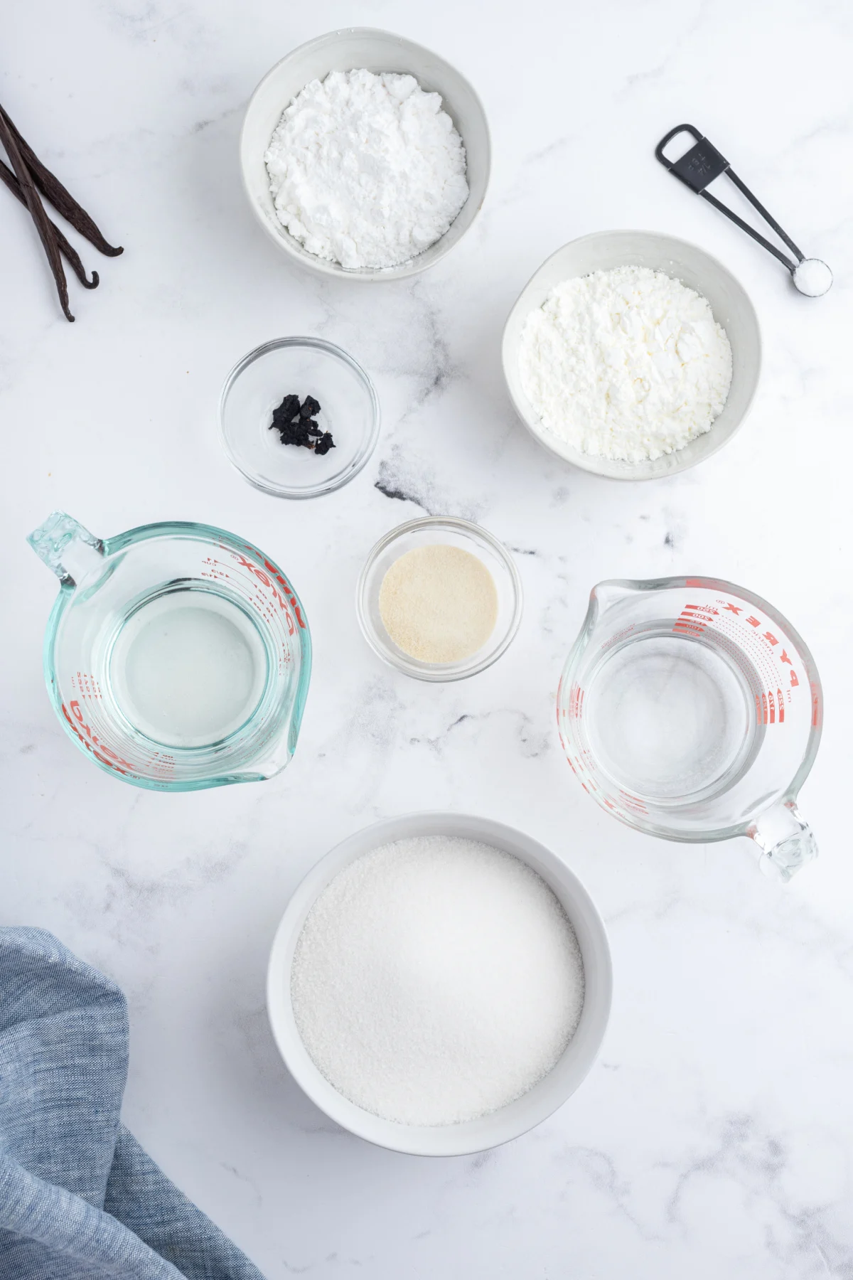 ingredients displayed for making homemade marshmallows