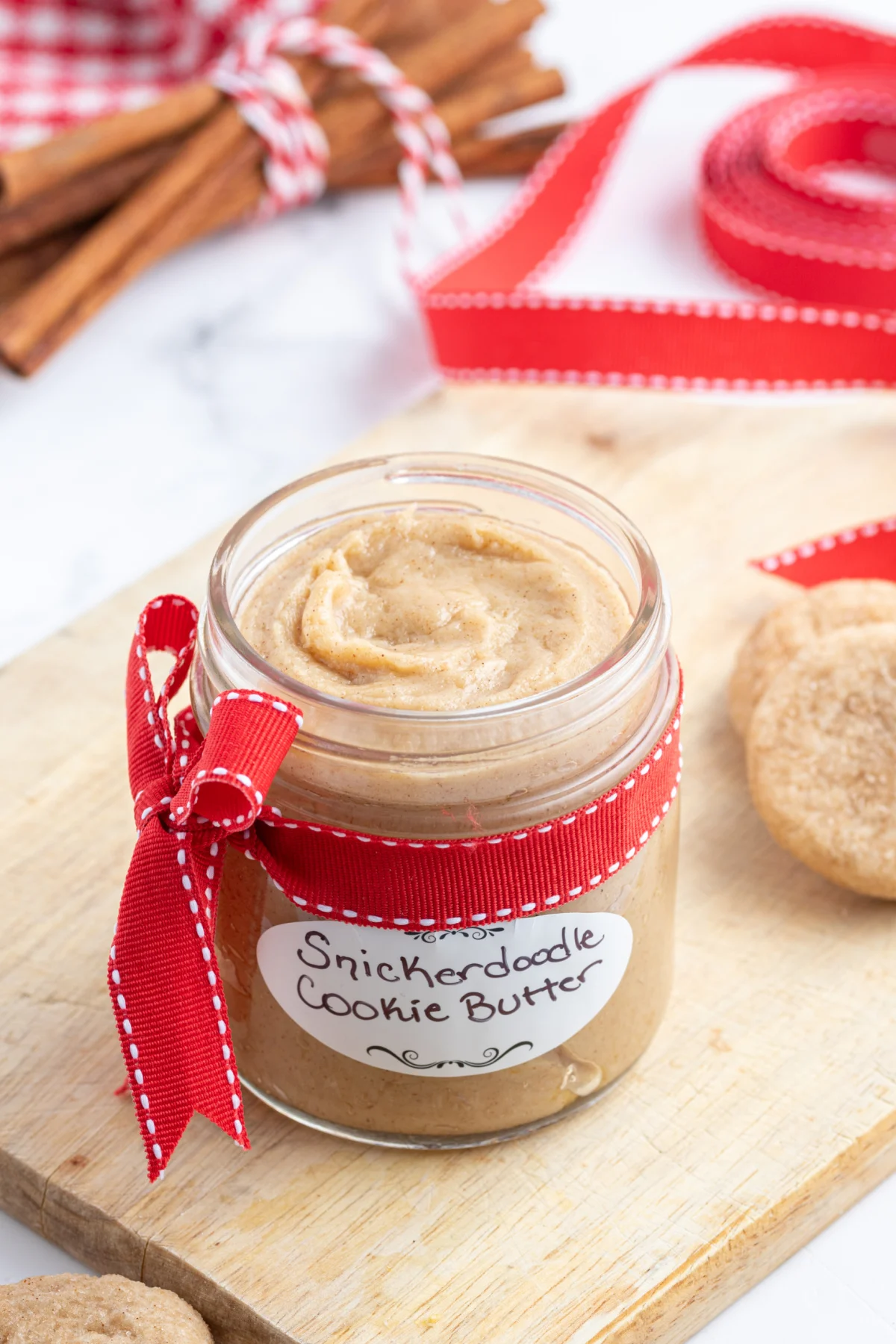 jar of snickerdoodle cookie butter