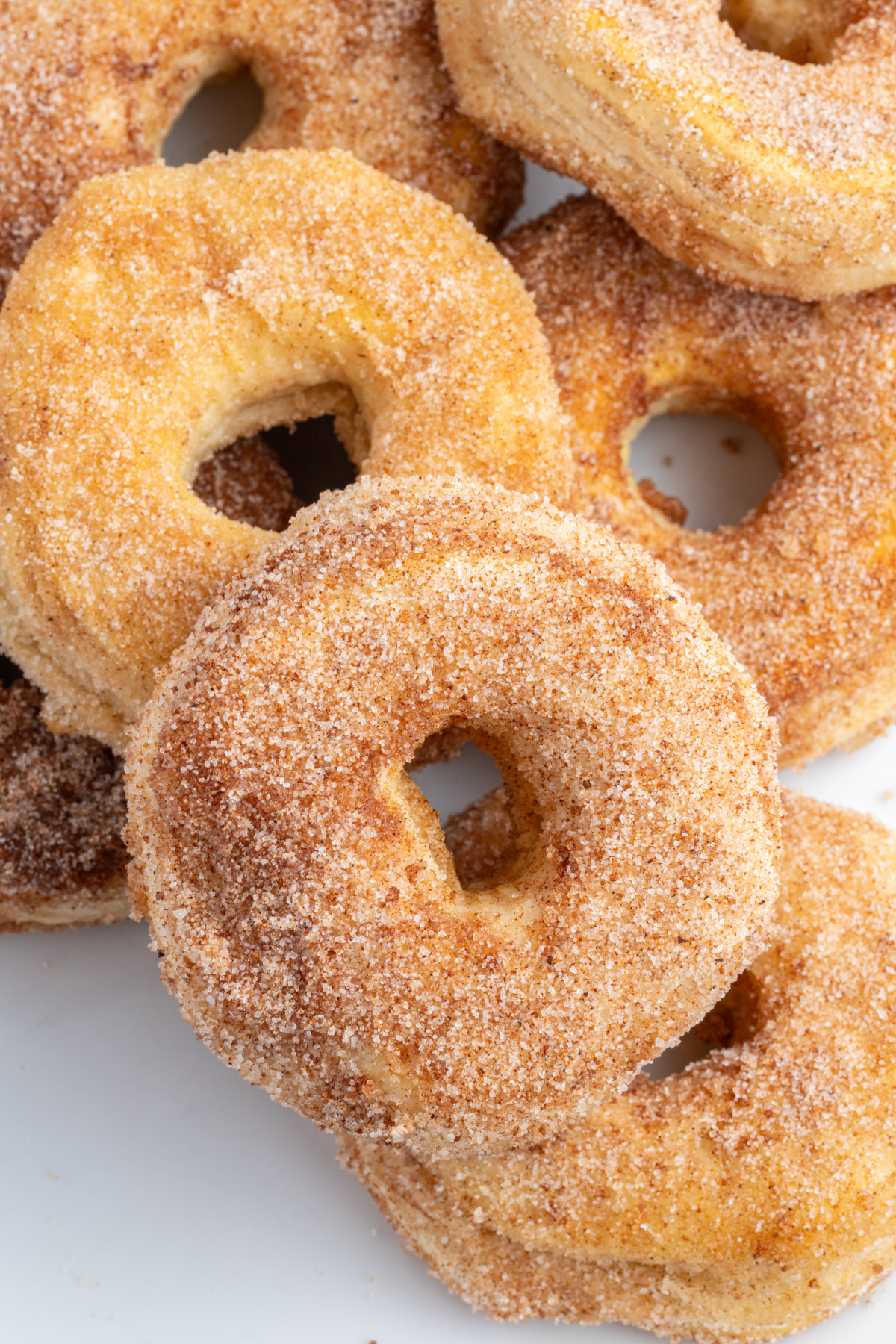 several cinnamon and sugar donuts