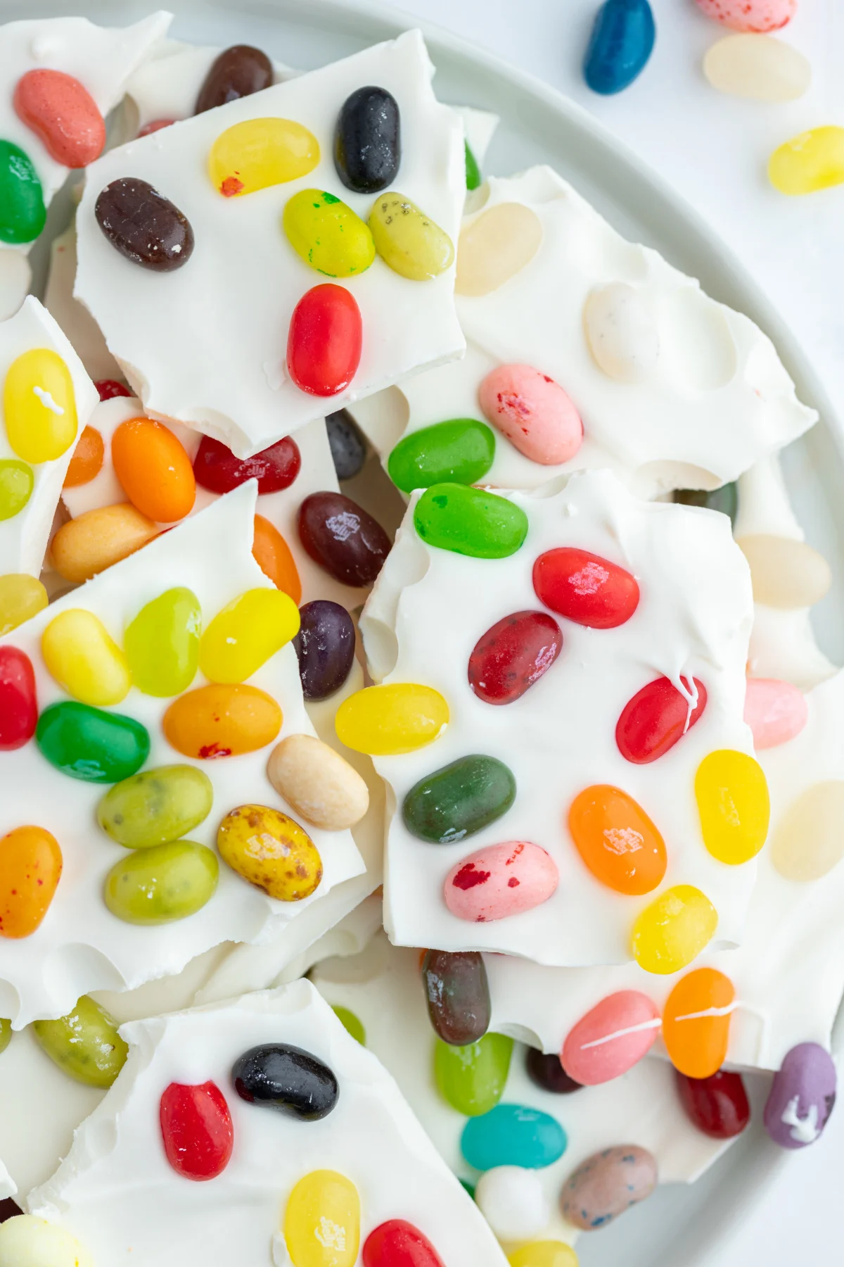 jelly bean bark on plattter