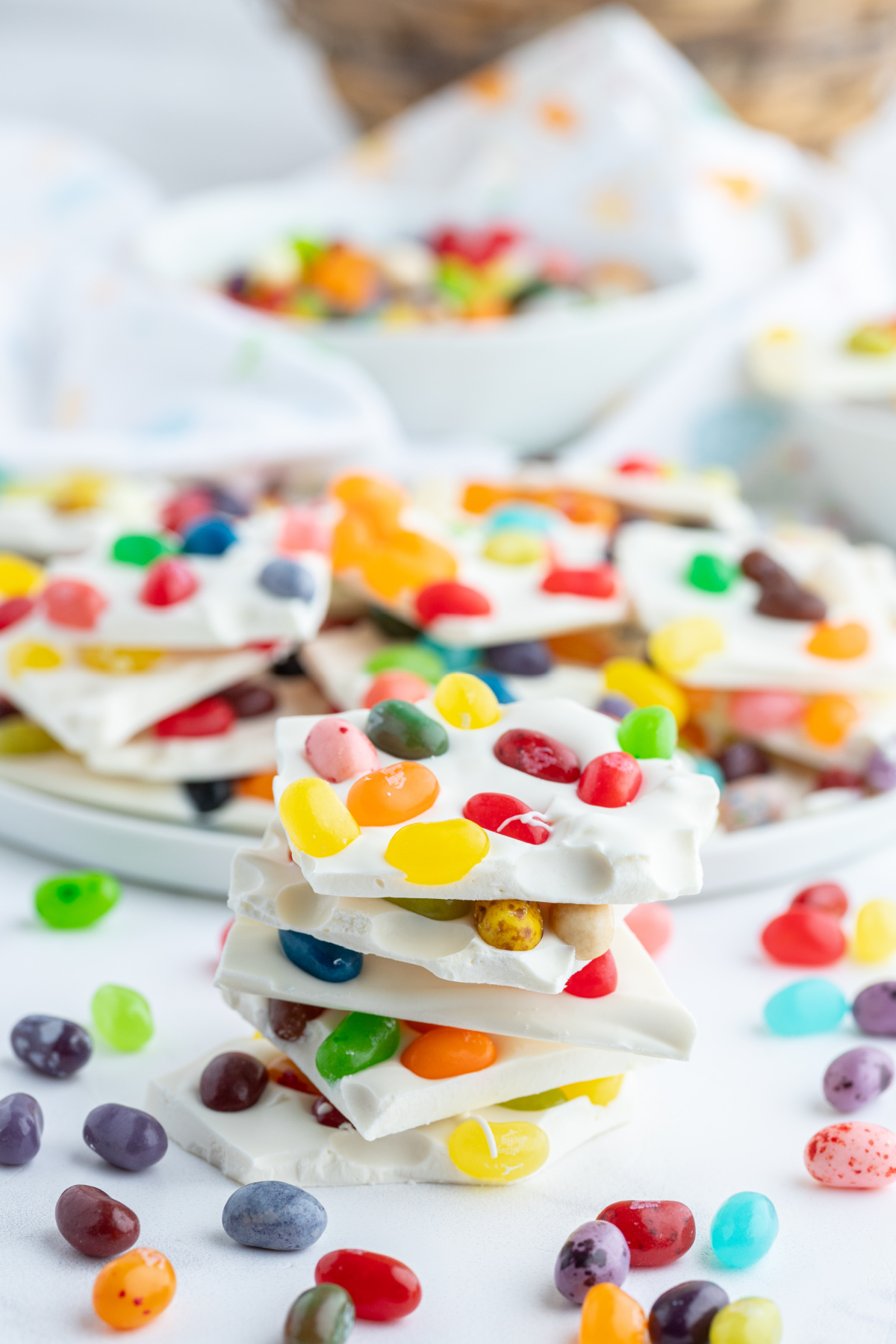 stack of jelly bean bark