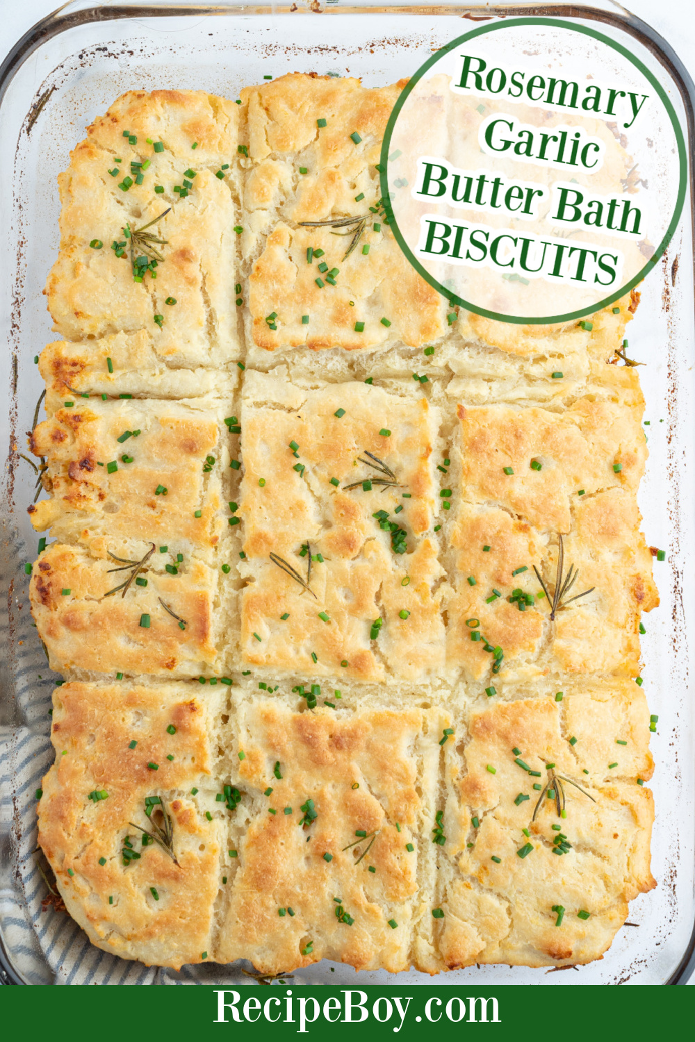 pinterest image for rosemary garlic butter bath biscuits