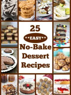 pinterest image for 25 easy no bake dessert recipes