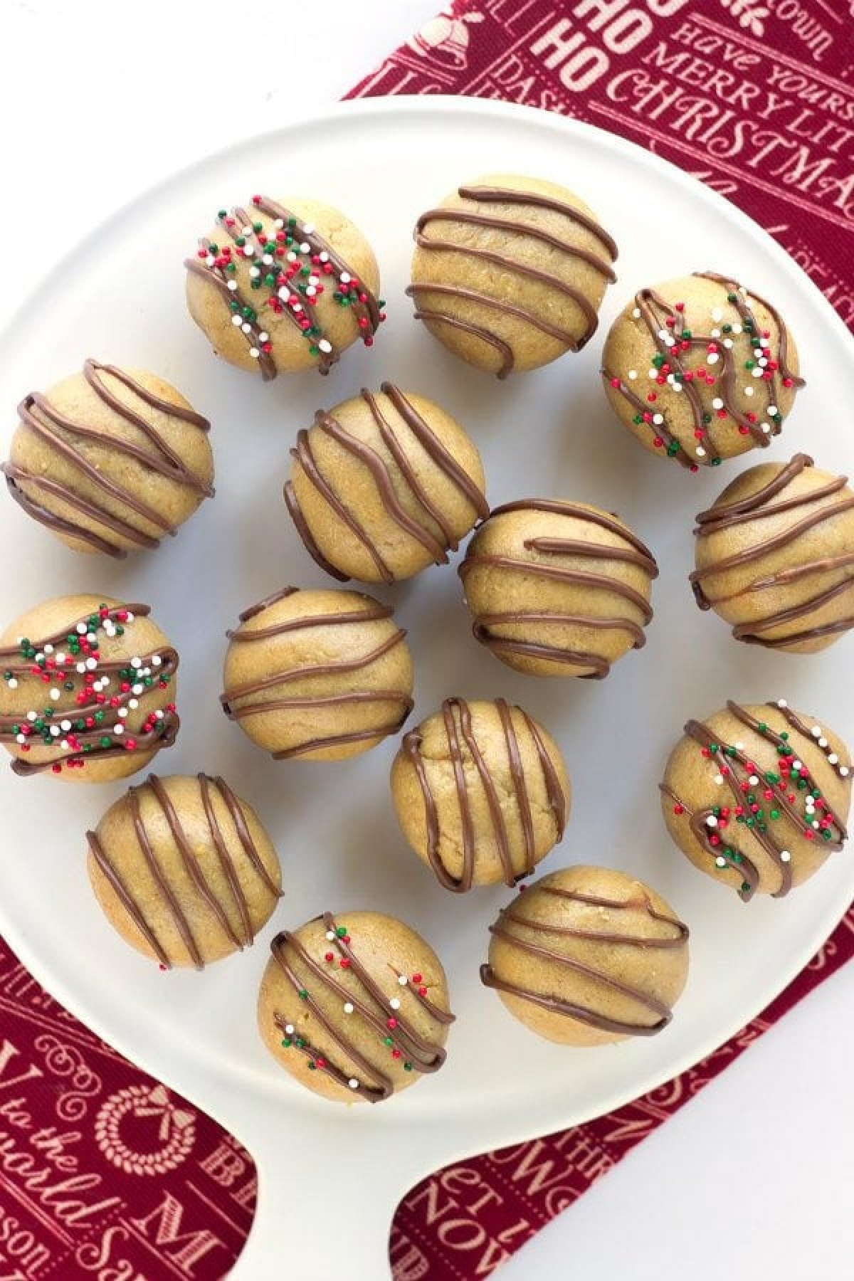 easy no bake peanut butter balls on plate