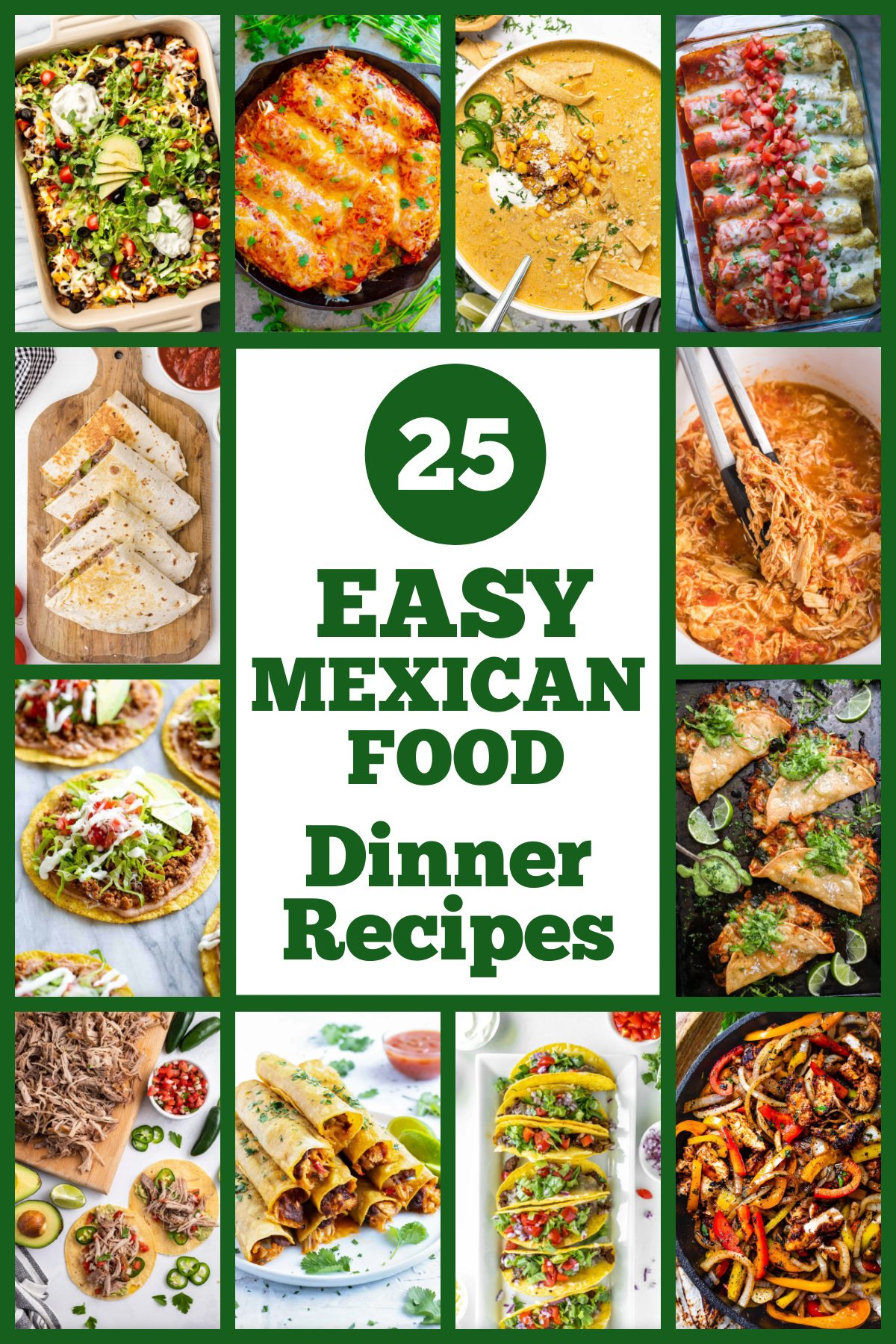 pinterest image for mexican food dinner recipes collage