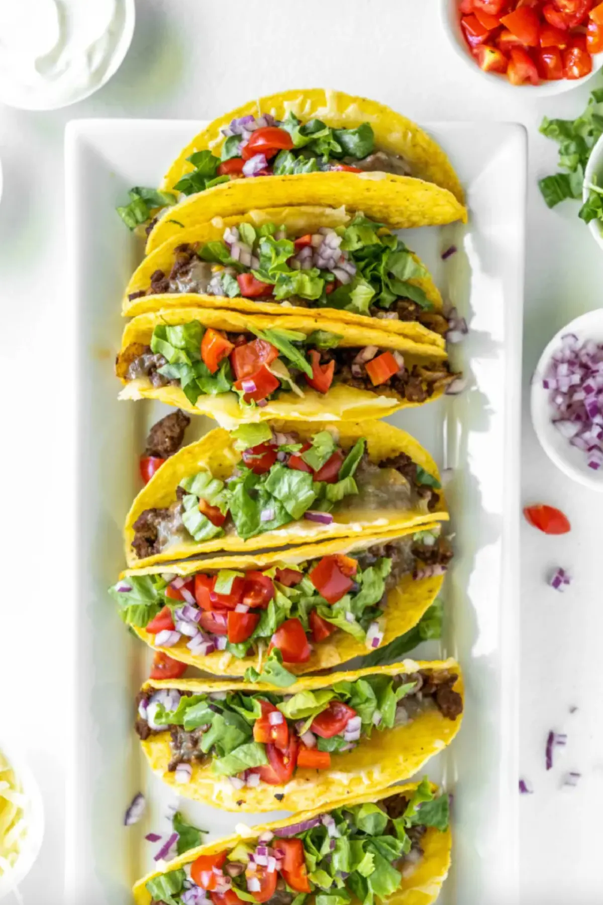 pan of baked ground beef tacos