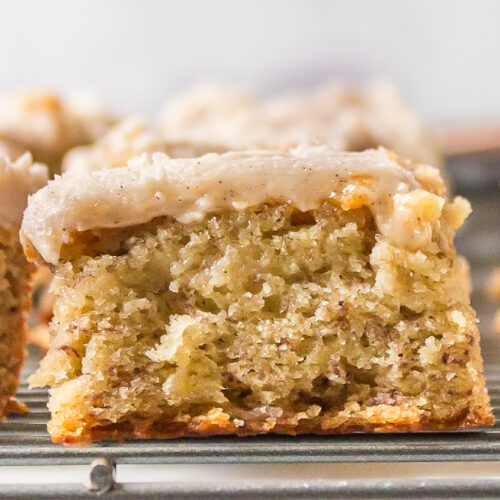 banana bread bar on rack