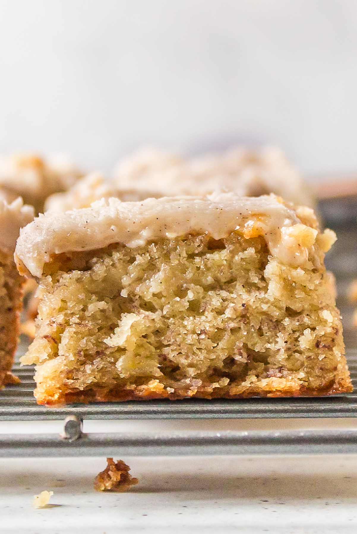 banana bread bar on rack