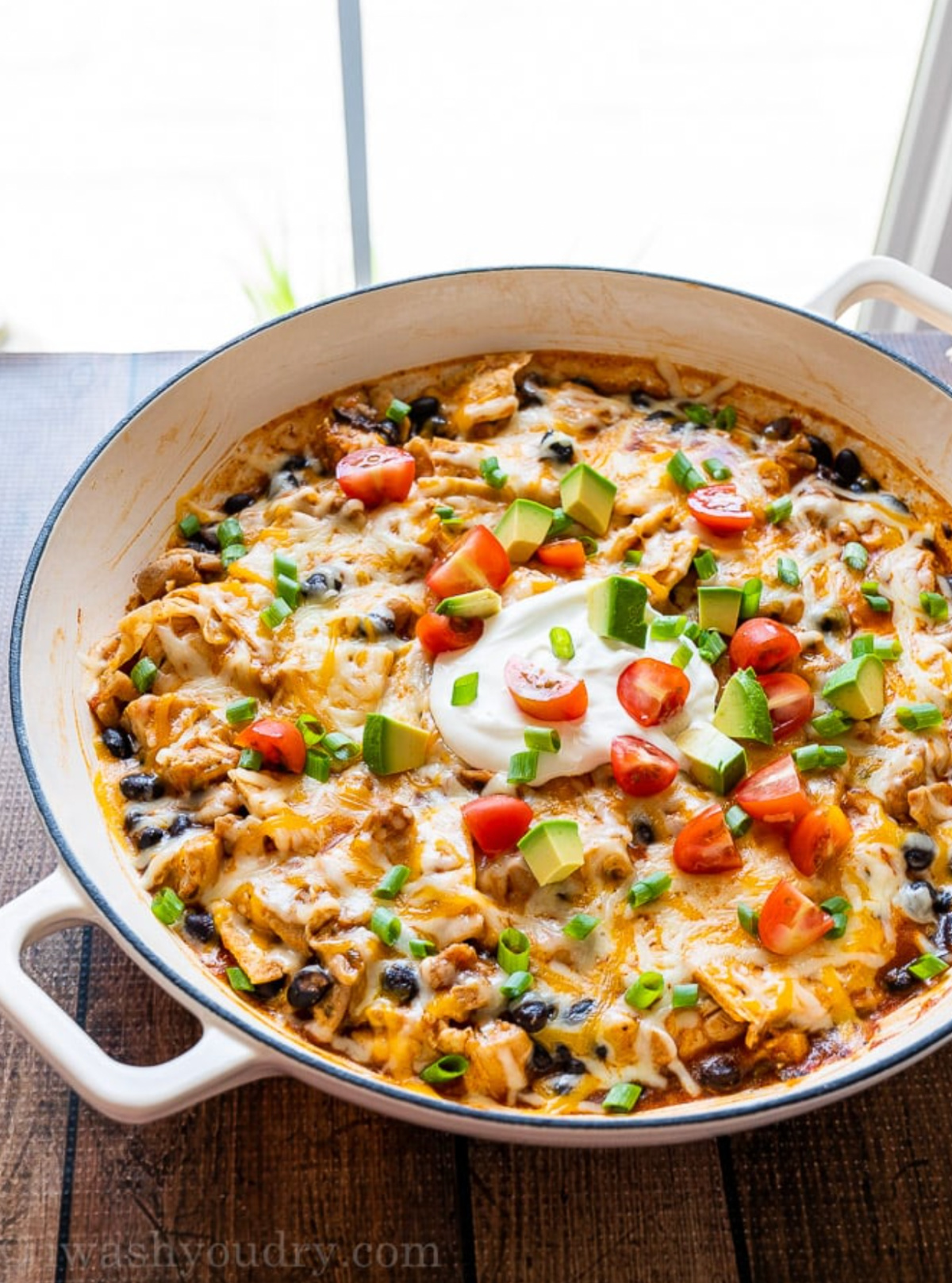 chicken black bean enchilada skillet