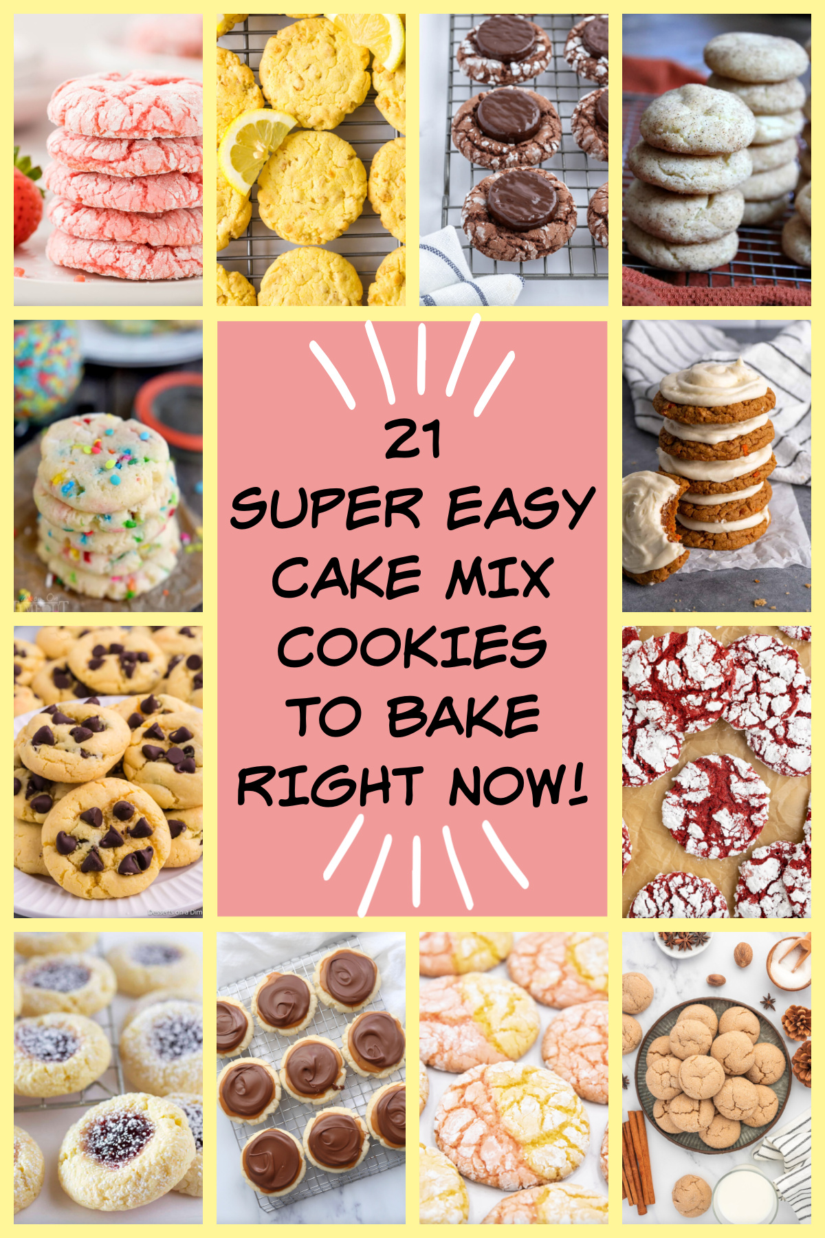 cake mix cookies collage