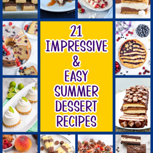 collage of easy summer dessert recipes