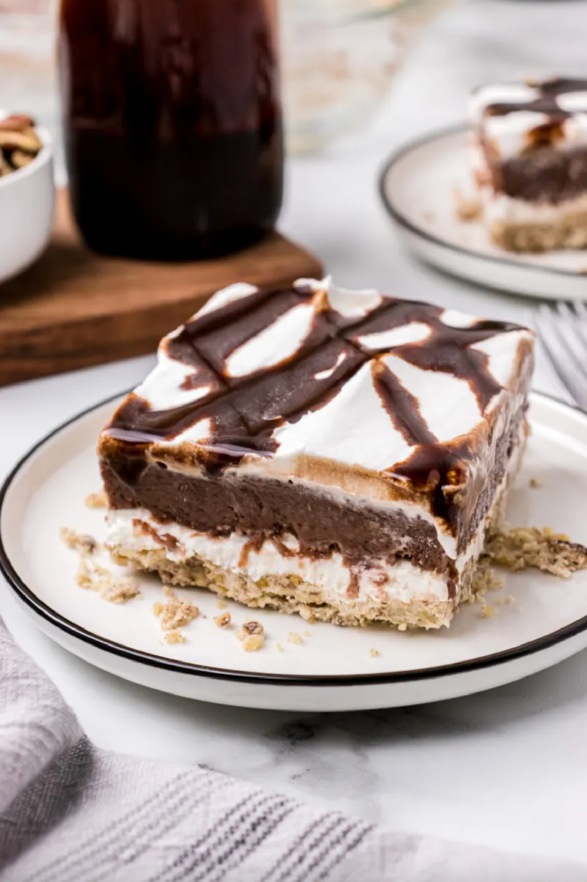 21 Impressive and Easy Summer Dessert Recipes collection on RecipeBoy.com slice of chocolate delight on plate