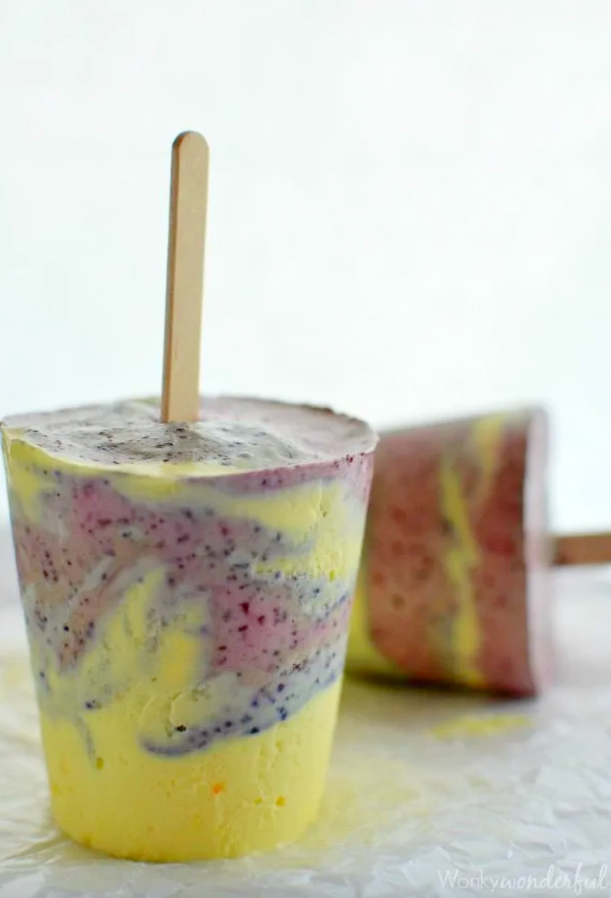 lemon blueberry pudding pops