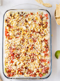 7 layer mexican dip recipe in pyrex pan