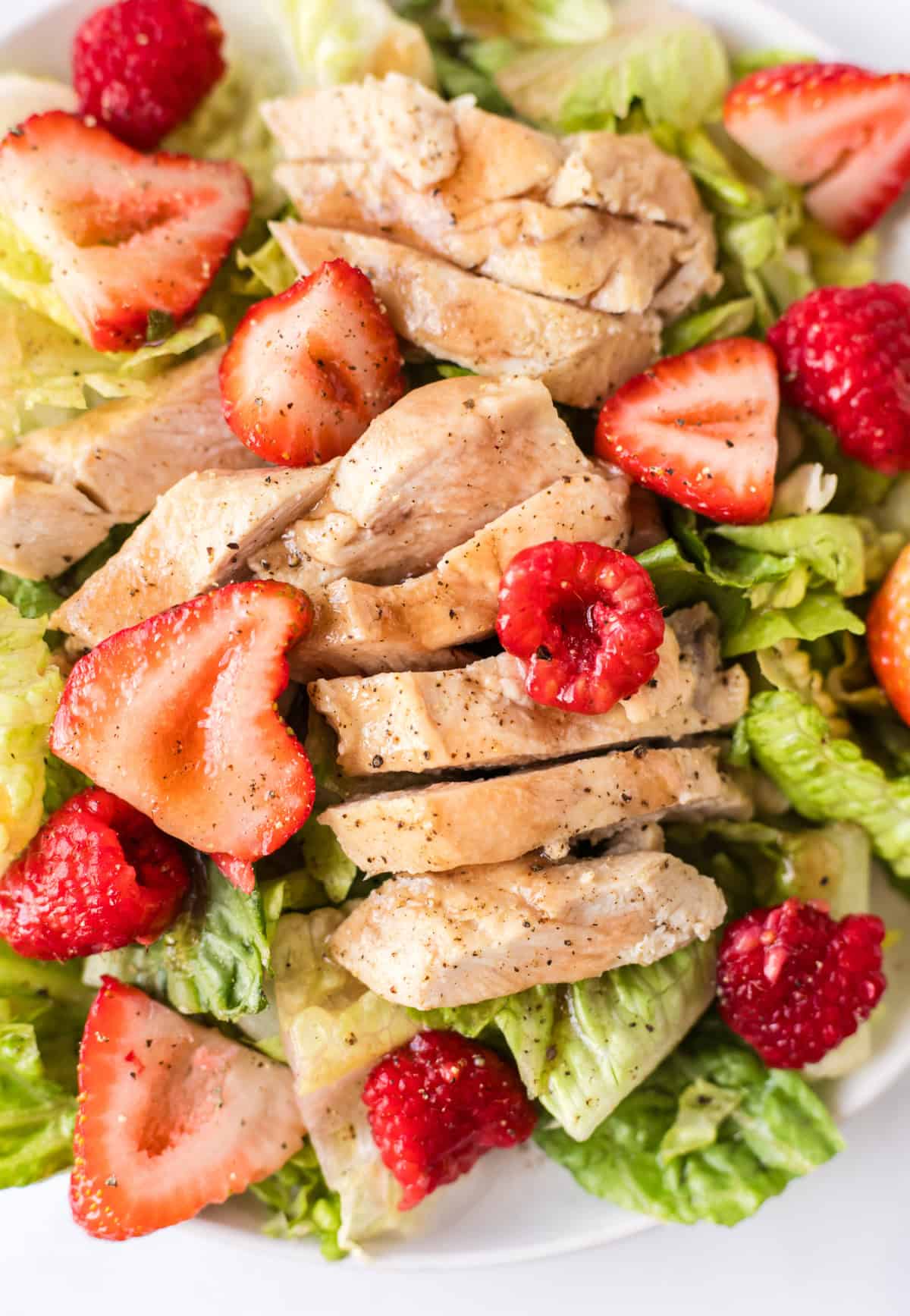 Berry Chicken Salad recipe from RecipeBoy.com close up berry chicken salad