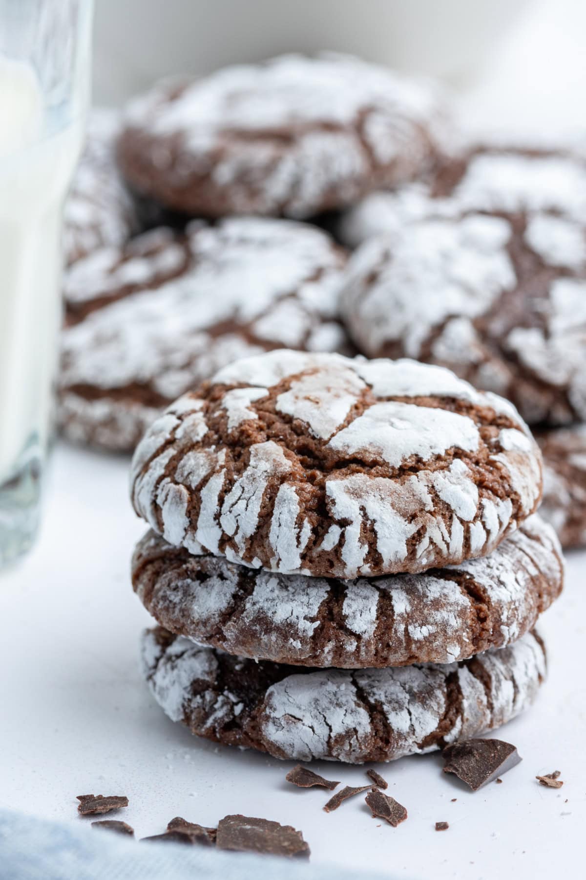 stack of three chocolate crackles
