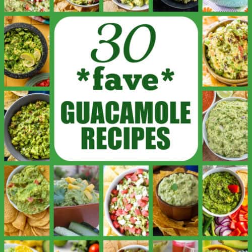 collage of favorite guacamole recipes