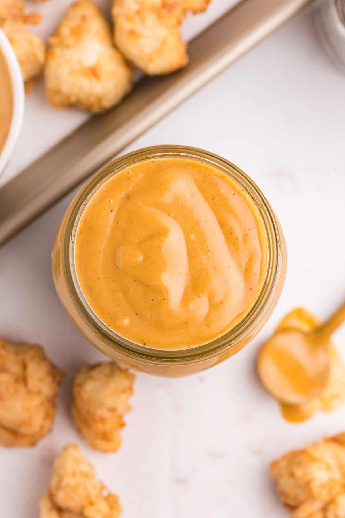 overhead shot of copycat chick-fil-a sauce